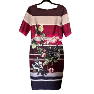 Gabby Skye | Zipper Back Unique Midi Dress | Size 10 | NWT